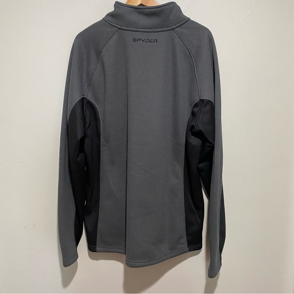 Spyder Men’s Charcoal and Black Quarter-Zip Pullover Size XL - Picture 8 of 13